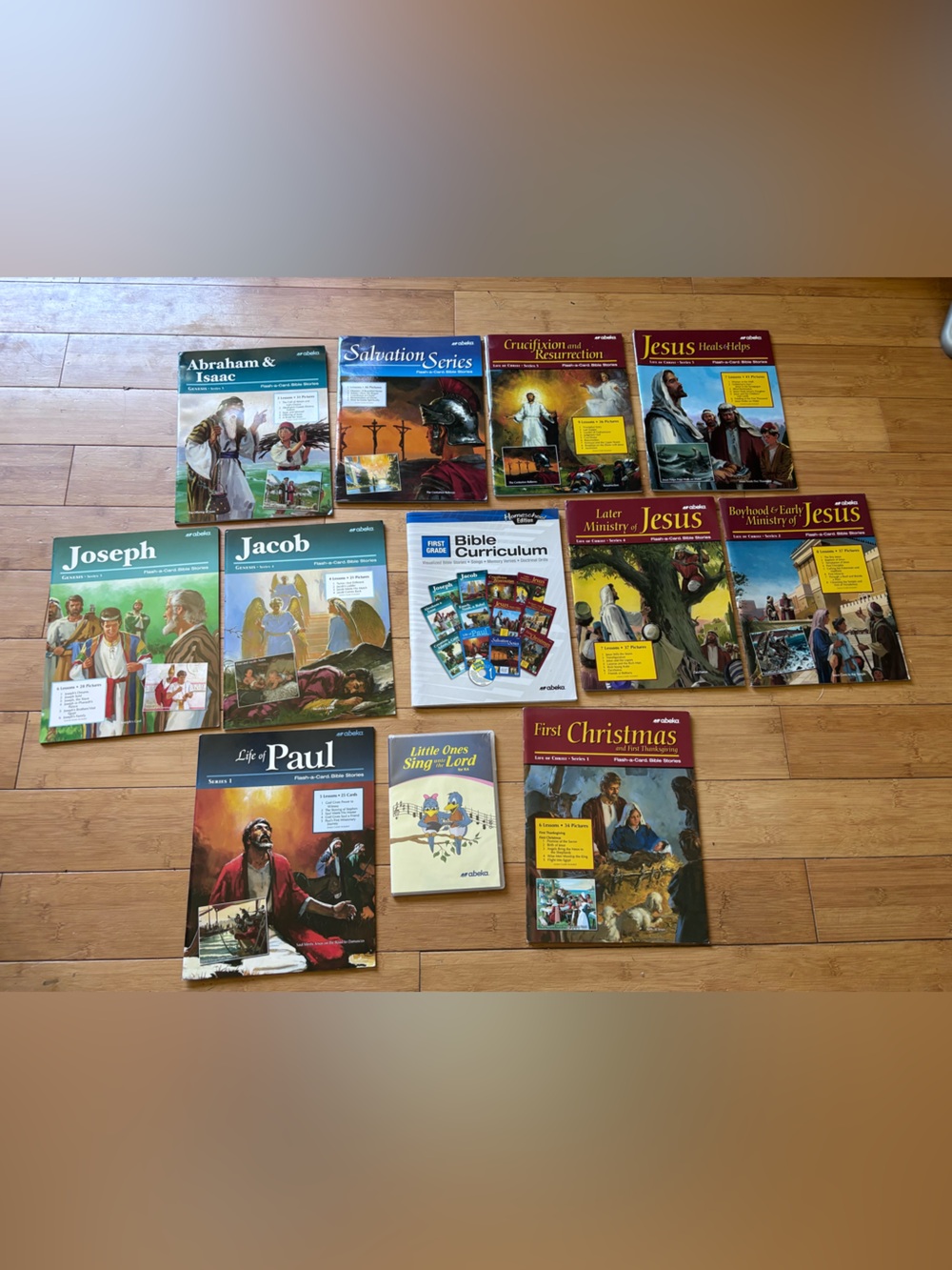 Abeka first grade Bible curriculum. Religious Children's Bible Story Books.